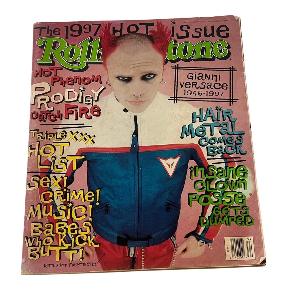 Rolling Stone 1997 Hot Issue Prodigy Keith Flint Versace Tribute Magazine